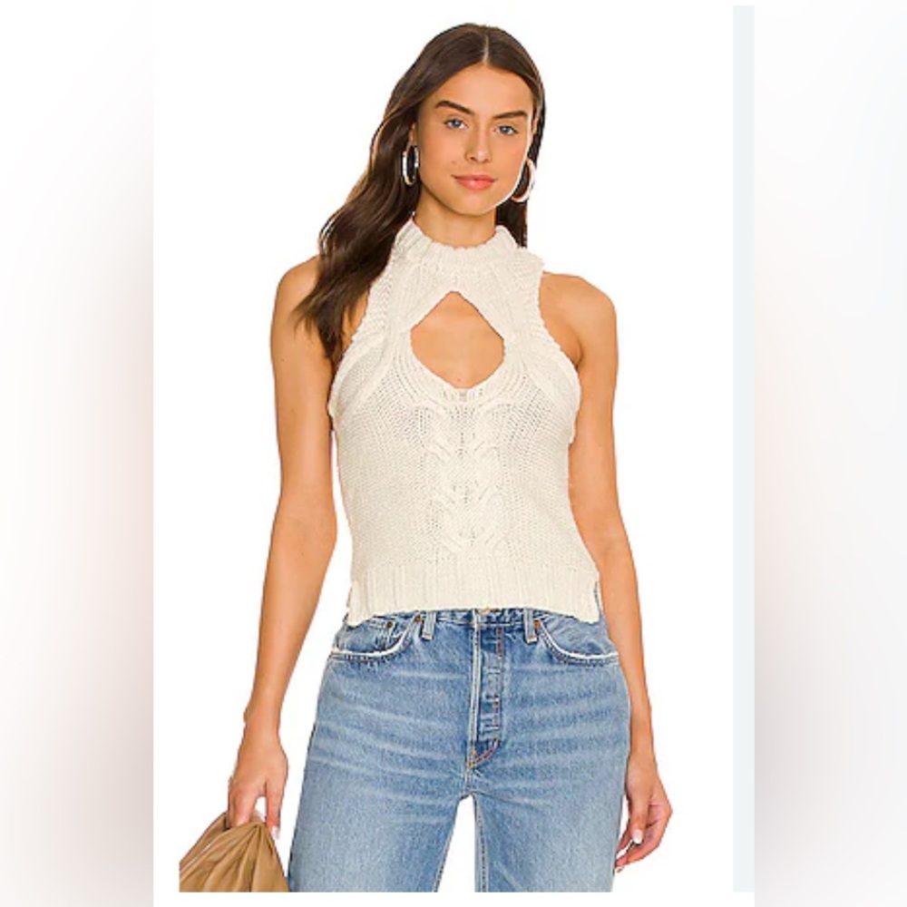 For Love & Lemons Keke Cable Knit Tank NWT